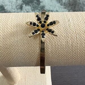 Gold & Black Flower Bracelet